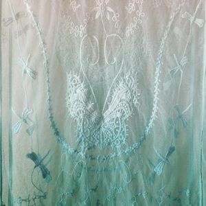 NWOT Beautiful Sheer Lace Butterfly Tank Top